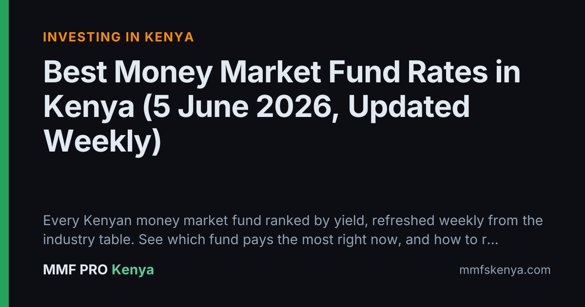 Best Money Market Fund Rates in Kenya (5 June 2026, Updated Weekly)