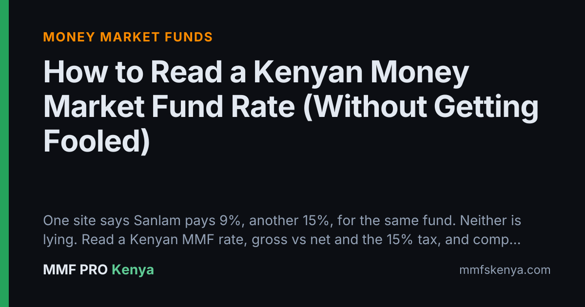 How to Read a Kenyan Money Market Fund Rate (Without Getting Fooled)