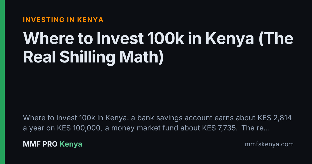 Where to Invest 100k in Kenya (The Real Shilling Math)